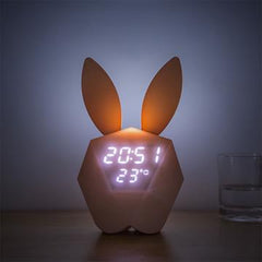Rabbit Voice-Controlled Snooze Alarm Clock (Cartoon)