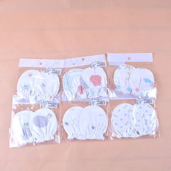 Cotton Baby Printed Anti-Scratch Gloves