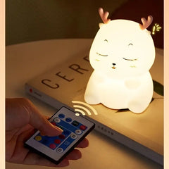 1pc Deer Night Light with Remote Control - Color Changing