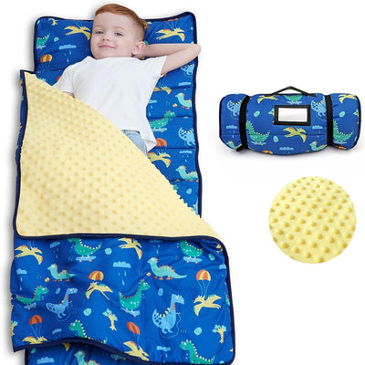 Children's Nap Mat with Pillow for Preschool Travel