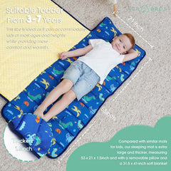 Children's Nap Mat with Pillow for Preschool Travel