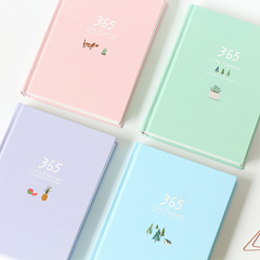 Minimalist 365 Planner Notebook with Colorful Pages