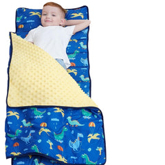 Children's Nap Mat with Pillow for Preschool Travel