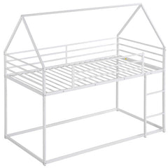 Twin Over Twin House Bunk Bed With Built-in Ladder