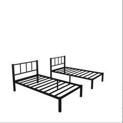 Twin Over Twin Twin Bunk Beds For 3, Twin XL Over Twin Twin Bunk Bed Metal Triple Bunk Bed, Black